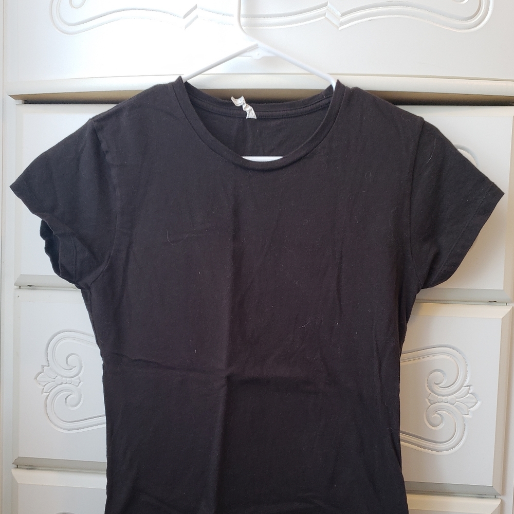 Plain black tee
